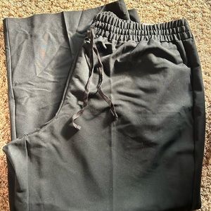 Lane Bryant black wide leg drawstring waist pants size 26S The Perfect Drape NWT